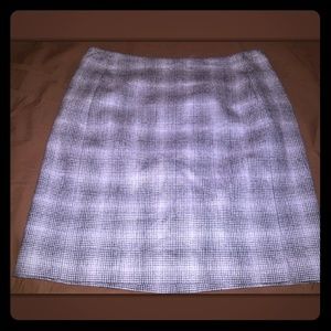 (Banana Republic) Checked Wool Mini Skirt